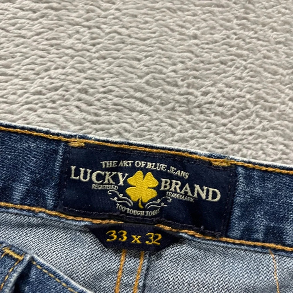 Lucky Brand Jeans‎ Men 33x32 Blue 121 Heritage Slim Distressed Western Straight